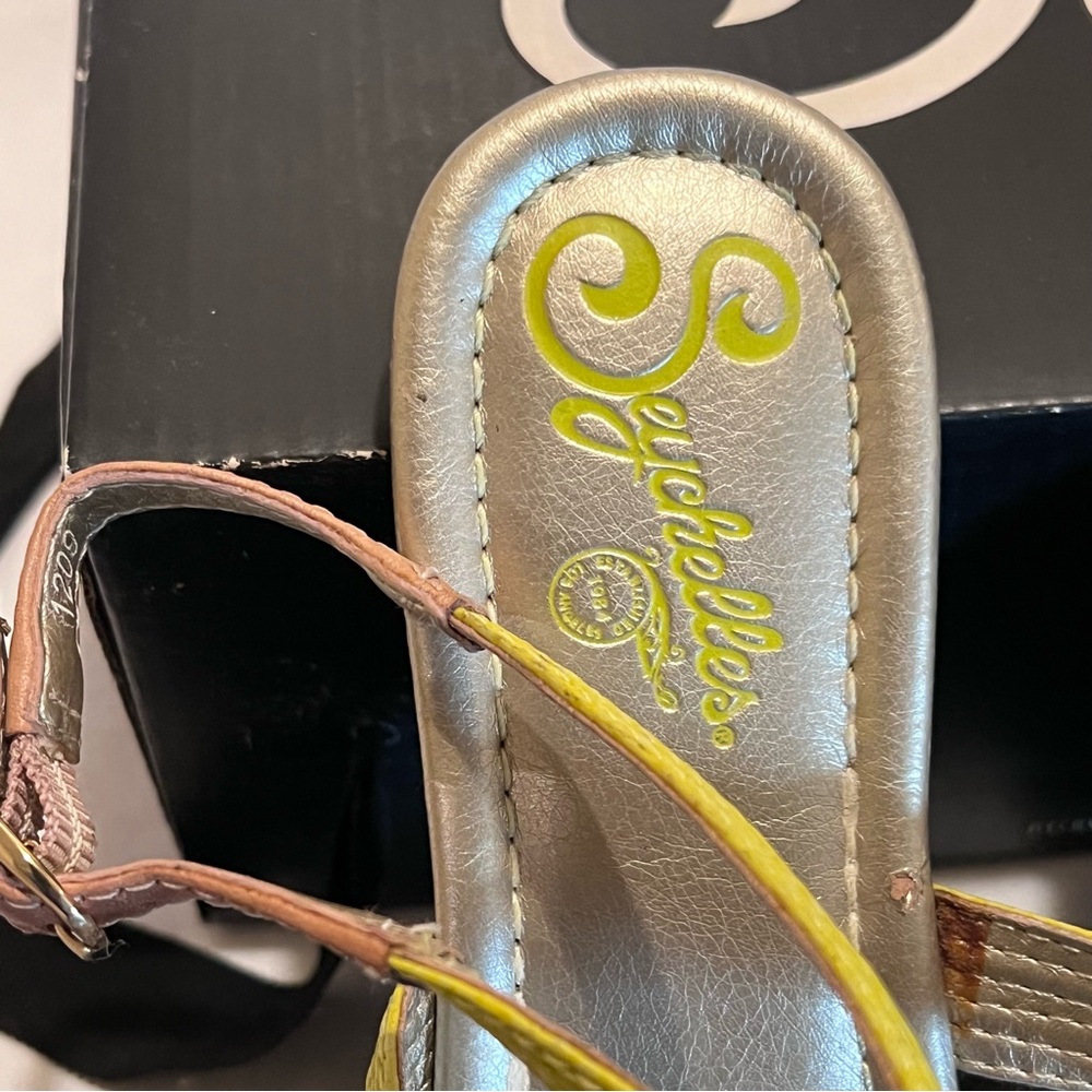 Seychelles Long Lost Twin Thong Sandals Yellow Size 7 - Picture 8 of 12
